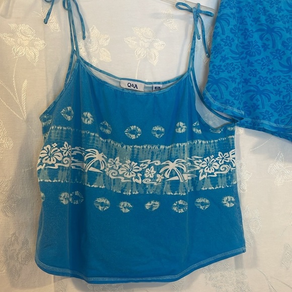 Blue PJ’s VINTAGE Top and Bottoms Pajamas Set USED 95% COTTON, 5% SPANDEX - Picture 2 of 16